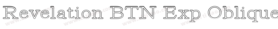 Revelation BTN Exp Oblique字体转换